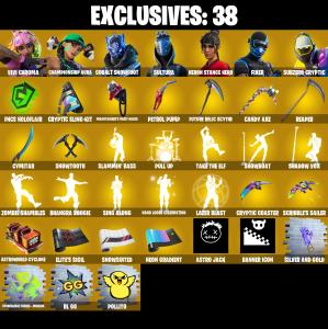(PC/PSN/XBOX) 215 SKINS ๐ซ Vivi Chroma โก๏ธ Championship Aura ๐ Cobalt Snowfoot โก๏ธ Sultura ๐ Heron Stance Hero โก๏ธ Fixer | 100 V-Buck | PARENTAL CONTROLS โ Fortnite account listing