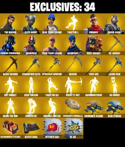 (PC/PSN) OG STW π 212 SKINS π The Reaper π Elite Agent π Blue Team Leader π Prodigy π Rogue Agent π Carbon Commando π Wingman π Midas π Malice π 2600 V-Bucks β Fortnite account listing