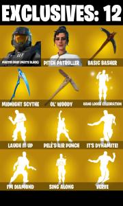 (PC/PSN) 1550 VB) 184 SKINS 🔥 Master Chief (Matte Black) 🔥 Pitch Patroller 🔥 Peter Griffin 🔥 Galaxia 🔥 Valeria 🔥 Vi 🔥 Deadeye 🔥 Joltara 🔥 Zeus PARENTAL CONTROLS — Fortnite account listing