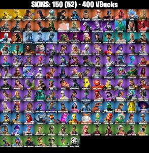 (PC) 150 SKINS 🔥 Renegade Raider 🔥 Gold Brutus 🔥 Gold Midas 🔥 Lina Scorch 🔥 Gear Specialist Maya 🔥 Leviathan 🔥 Era 🔥 Deadeye 🔥 400 V-Buc PARENTAL CONTROLS — Fortnite account listing