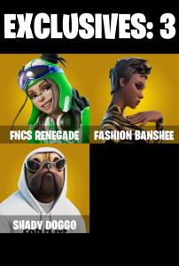 (PC/PSN) 206 SKINS 🔥 FNCS Renegade 🔥 Fashion Banshee 🔥 Shady Doggo 🔥 Era 🔥 John Wick 🔥 Optimus Prime 🔥 Backlash 🔥 Joltara 🔥 1300 V-Bucks PARENTAL CONTROLS — Fortnite account listing