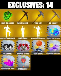 (PC/XBOX) 254 SKINS ๐ฅ Renegade Raider ๐ฅ Omegarok ๐ฅ Valeria ๐ฅ Spire Assassin ๐ฅ Torin ๐ฅ Spectra Knight ๐ฅ Optimus Prime ๐ฅ 600 VB ๐ฅ PARENTAL CONTROLS โ Fortnite account listing