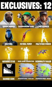 (PC/PSN/XBOX) 171 SKINS π« Shady Doggo β‘οΈ Championship Aura π Lina Scorch β‘οΈ Sultura π Optimus Prime β‘οΈ Zeus π Snap | 100 V-Buck | PARENTAL CONTROLS β Fortnite account listing