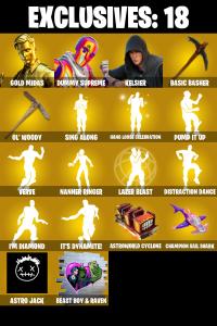 (PC) 369 SKINS 🔥 Gold Midas 🔥 Dummy Supreme 🔥 Kelsier 🔥 Predator 🔥 Menace 🔥 Raz 🔥 Omegarok 🔥 Midas Rex 🔥 Eternal Knight | PARENTAL CONTROLS — Fortnite account listing