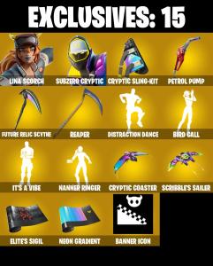 (PC/PSN/XBOX) 189 SKINS ๐ซ Lina Scorch โก๏ธ Subzero Cryptic ๐ Backlash โก๏ธ Optimus Prime ๐ Zeus โก๏ธ Snap ๐ Kado Thorne โก๏ธ Ronin ๐ Era | 1000 V-Buck | PARENTAL CONTROLS โ Fortnite account listing