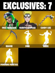 (PC/PSN) 219 SKINS ๐ฅ FNCS Renegade ๐ฅ Naruto Uzumaki ๐ฅ Raz ๐ฅ Gear Specialist Maya ๐ฅ Era ๐ฅ Joey ๐ฅ Fade ๐ฅ The Foundation ๐ฅ Peter Griffin ๐ฅ 1500 VB | PARENTAL CONTROLS โ Fortnite account listing