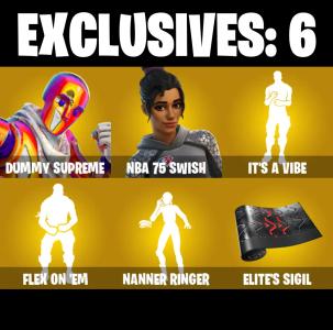 (PC/PSN/XBOX) 157 SKINS 💫 Dummy Supreme ⚡️ NBA 75 Swish 💍 Backlash ⚡️ Zeus 💍 Snap ⚡️ Twyn 💍 Kado Thorne ⚡️ Ronin 💍 Malik ⚡️ Joltara | 3850 V-Buck | PARENTAL CONTROLS — Fortnite account listing