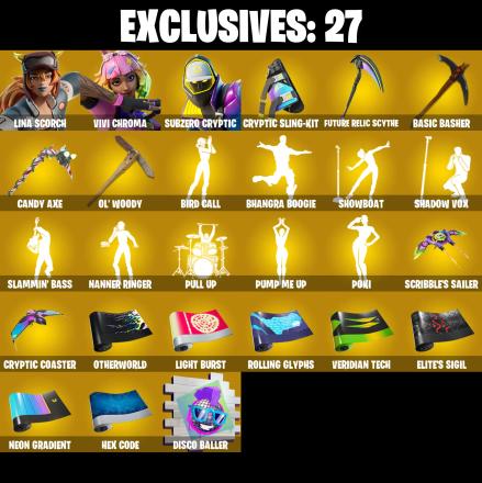 (PC/PSN/XBOX) 151 SKINS 💫 Renegade Raider ⚡️ Lina Scorch 💍 Vivi Chroma ⚡️ Subzero Cryptic 💍 Kado Thorne ⚡️ Nezumi 💍 Mizuki | 150 V-Buck | PARENTAL CONTROLS — image 1