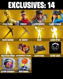 (PC/XBOX) 239 SKINS 🔥 Gold Midas 🔥 Prodigy 🔥 Lina Scorch 🔥 Cloud Striker 🔥 Peter Griffin 🔥 Valeria 🔥 Zenith 🔥 Zeus 🔥 200 V-Bucks🔥 PARENTAL CONTROLS — Fortnite account listing