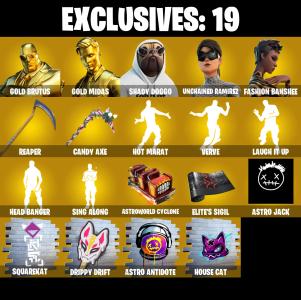 (PC/XBOX) 1350 VB) 228 SKINS 🔥 Gold Brutus 🔥 Gold Midas 🔥 Shady Doggo 🔥 Unchained Ramirez 🔥 Fashion Banshee 🔥 Predator 🔥 Spectra Knight | PARENTAL CONTROLS — Fortnite account listing