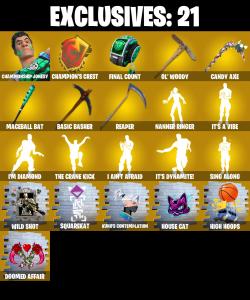(PC/PSN/XBOX) 300 SKINS ๐ซ Championship Jonesy โก๏ธ Ravage ๐ The Imagined โก๏ธ The Ageless ๐ Driftwalker โก๏ธ Mizuki ๐ Twyn โก๏ธ Raven | 100 V-Buck | PARENTAL CONTROLS โ Fortnite account listing