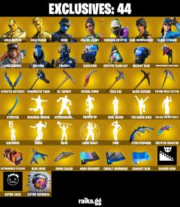 (PC/XBOX) 100 VB) 216 SKINS 🔥 Gold Brutus 🔥 Gold Midas 🔥 Fixer 🔥 Major Glory 🔥 Subzero Cryptic 🔥 Keri Commander 🔥 Cloud Striker 🔥 Lina Scorch  PARENTAL CONTROLS — Fortnite account listing
