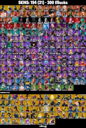 (PC/XBOX) 300 VB) 194 SKINS π₯ Fixer π₯ Subzero Cryptic π₯ Sultura π₯ Lina Scorch π₯ Vivi Chroma π₯ FNCS Champion Seeker π₯ The Origin π₯ The Ageless PARENTAL CONTROLS β image 2