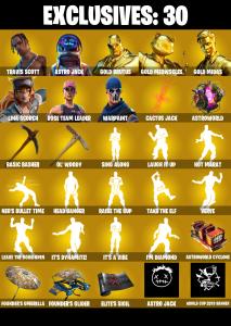 (PC) OG STW / 191 SKINS ๐ฅ Travis Scott ๐ฅ Renegade Raider ๐ฅ Aerial Assault Trooper ๐ฅ Astro Jack ๐ฅ Gold Brutus ๐ฅ Gold Meowscles ๐ฅ 450 VB | PARENTAL CONTROLS โ Fortnite account listing