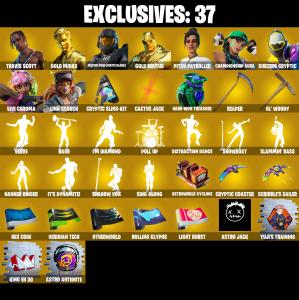 💥 EXCLUSIVE OFFER 💥(PC/PSN/XBOX) 252 SKINS 💫 Travis Scott ⚡️ Renegade Raider 💍 Aerial Assault Trooper ⚡️ Gold Midas 💍 Master Chief (Matte Black) ⚡️ Gold Brutus | 50 V-Buck | PARENTAL CONTROLS — Fortnite account listing