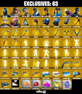 (PC) 150 VB) 434 SKINS ๐ฅ Sultura ๐ฅ Lina Scorch ๐ฅ Arcane Jinx ๐ฅ Point Patroller ๐ฅ Keri Commander ๐ฅ Cloud Striker ๐ฅ Subzero Cryptic ๐ฅ Fixe | PARENTAL CONTROLS โ Fortnite account listing
