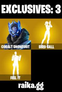 (PC) 300 VB) 175 SKINS ๐ฅ Cobalt Snowfoot ๐ฅ Omegarok ๐ฅ Mizuki ๐ฅ Era ๐ฅ Peter Griffin ๐ฅ Renzo the Destroyer ๐ฅ Valeria ๐ฅ Spectra Knight ๐ฅ Zeus PARENTAL CONTROLS โ Fortnite account listing
