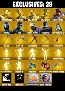 (PC/XBOX) 219 SKINS ๐ฅ Renegade Raider ๐ฅ Gold Meowscles ๐ฅ Gold Midas ๐ฅ Gold Brutus ๐ฅ Gold TNTina ๐ฅ Lina Scorch ๐ฅ Sultura ๐ฅ Fixer ๐ฅ 700 VB | PARENTAL CONTROLS โ Fortnite account listing