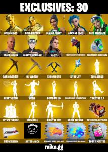 (PC/XBOX) 1450 VB) 496 SKINS 🔥 Master Chief 🔥 Gold Midas 🔥 Gold Brutus 🔥 Major Glory 🔥 Arcane Jinx 🔥 FNCS Renegade 🔥 Black Ada | PARENTAL CONTROLS — Fortnite account listing