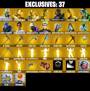(PC/PSN/XBOX) 282 SKINS 💫 Rogue Spider Knight ⚡️ Gold Meowscles 💍 Gold Brutus ⚡️ Gold TNTina 💍 Master Chief (Matte Black) | 1050 V-Buck | PARENTAL CONTROLS — Fortnite account listing