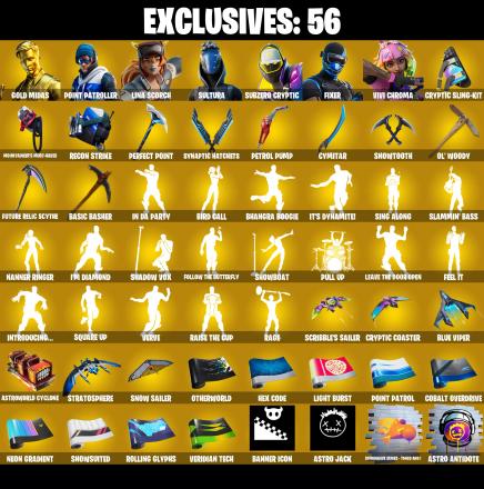 (PC/PSN/XBOX) 318 SKINS π« Gold Midas β‘οΈ Point Patroller π Lina Scorch β‘οΈ Sultura π Subzero Cryptic β‘οΈ Fixer π Vivi Chroma β‘οΈ Joey | 100 V-Buck | PARENTAL CONTROLS β image 1