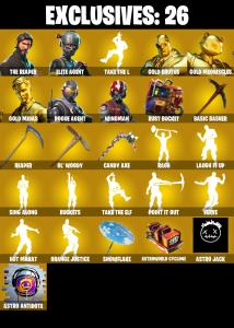 (PC/PSN) 250 SKINS ๐ฅ The Reaper ๐ฅ Elite Agent ๐ฅ Gold Brutus ๐ฅ Gold Meowscles ๐ฅ Gold Midas ๐ฅ Rogue Agent ๐ฅ Wingman ๐ฅ 2400 V-Bucks๐ฅ PARENTAL CONTROLS โ Fortnite account listing