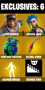(PC/XBOX) 159 SKINS ๐ฅ Lina Scorch ๐ฅ Arcane Jinx ๐ฅ Peter Griffin ๐ฅ Valeria ๐ฅ Son Gohan ๐ฅ Zeus ๐ฅ Twyn ๐ฅ Paradigm (Reality-659) ๐ฅ 1000 V-Bucks PARENTAL CONTROLS โ Fortnite account listing