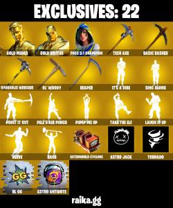 (PC) 150 VB) 241 SKINS 🔥 Gold Midas 🔥 Gold Brutus 🔥 FNCS 3:1 Champion 🔥 Joey 🔥 Era 🔥 The Foundation 🔥 Eternal Knight 🔥 Torin 🔥 Nezumi 🔥 Kymera  PARENTAL CONTROLS — Fortnite account listing