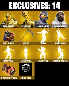 (PC/PSN) 203 SKINS 🔥 Renegade Raider 🔥 Gold Brutus 🔥 Gold Midas 🔥 Rogue Agent 🔥 Shady Doggo 🔥 Lynx 🔥 Joey 🔥 Peter Griffin 🔥 300 V-Buc PARENTAL CONTROLS — Fortnite account listing