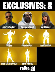 (PC/PSN) 250 VB) 169 SKINS 🔥 Renegade Raider 🔥 Mike Lowrey 🔥 Shady Doggo 🔥 Hangtime 🔥 Deadfire 🔥 Predator 🔥 Era 🔥 Kymera 🔥 Red Knight PARENTAL CONTROLS — Fortnite account listing