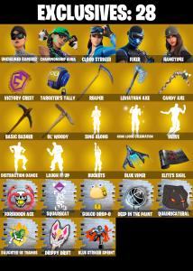 (PC/XBOX) 389 SKINS 🔥 Unchained Ramirez 🔥 Championship Aura 🔥 Cloud Striker 🔥 Fixer 🔥 Hangtime 🔥 Menace 🔥 Predator 🔥 3500 VB | PARENTAL CONTROLS — Fortnite account listing