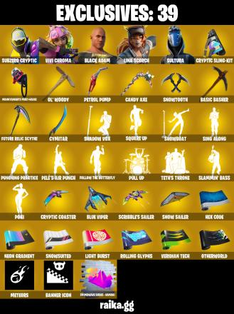 (PC) 650 VB) 208 SKINS π₯ Renegade Raider π₯ Subzero Cryptic π₯ Vivi Chroma π₯ Black Adam π₯ Lina Scorch π₯ Sultura π₯ Backlash π₯ John Wick π₯ Torin PARENTAL CONTROLS β image 1