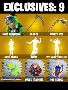 (PC/PSN/XBOX) 149 SKINS 💫 FNCS Renegade ⚡️ The Imagined 💍 Joey ⚡️ Torin 💍 Snap ⚡️ The Cube Queen 💍 Kymera ⚡️ Kado Thorne 💍 Predator | 300 V-Buck | PARENTAL CONTROLS — Fortnite account listing