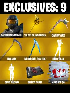 (PC/PSN/XBOX) 155 SKINS π« Renegade Raider β‘οΈ Master Chief (Matte Black) π Zeus β‘οΈ Joltara π Valeria β‘οΈ Hades π Peter Griffin | 200 V-Buck | PARENTAL CONTROLS β Fortnite account listing