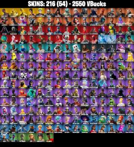 (PC/PSN) 216 SKINS 🔥 RENEGADE RAIDER 🔥 TRAVIS SCOTT 🔥 GOLD BRUTUS 🔥 GOLD MIDAS 🔥 THE CHAMPION 🔥 NARUTO UZUMAKI 🔥 SENTINEL 🔥 2550 VB | PARENTAL CONTROLS — Fortnite account listing
