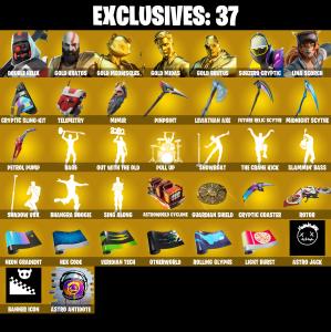 (PC/PSN/XBOX) 237 SKINS 💫 Renegade Raider ⚡️ Double Helix 💍 Master Chief ⚡️ Gold Kratos 💍 Gold Meowscles ⚡️ Gold Midas 💍 Gold Brutus | 0 V-Buck | PARENTAL CONTROLS — Fortnite account listing