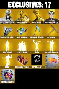 (PC/PSN) 250 SKINS 🔥 Renegade Raider 🔥 Rogue Spider Knight 🔥 Gold Brutus 🔥 Gold Midas 🔥 Naruto Uzumaki 🔥 Snap 🔥 The Imagined 🔥 Zeus 🔥 Twyn 🔥 650 VB | PARENTAL CONTROLS — Fortnite account listing