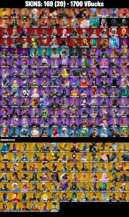 (PC/PSN/XBOX) 169 SKINS π« Tiki Tackler β‘οΈ Optimus Prime π Zeus β‘οΈ Snap π Kado Thorne β‘οΈ Son Goku π Malik β‘οΈ Fade π Era | 1700 V-Buck | PARENTAL CONTROLS β image 2
