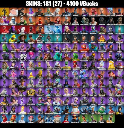 (PC/XBOX) 181 SKINSπ₯ Black Adam π₯ Peter Griffin π₯ Era π₯ Kymera π₯ Malik π₯ Spectra Knight π₯ Snap π₯ The Foundation π₯ Omegarok π₯ 4100 V-Buc PARENTAL CONTROLS β image 2