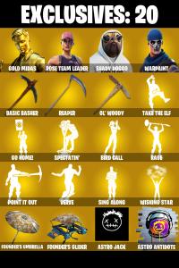 (PC/PSN/XBOX) 171 SKINS ๐ซ Gold Midas โก๏ธ Shady Doggo ๐ Backlash โก๏ธ Fusion ๐ The Ice King โก๏ธ Gear Specialist Maya ๐ Ronin โก๏ธ Fade | 0 V-Buck | PARENTAL CONTROLS โ Fortnite account listing