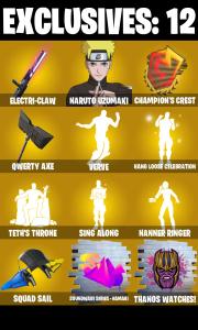 (PC/XBOX) 208 SKINS 🔥 Naruto Uzumaki 🔥 Optimus Prime 🔥 Spire Assassin 🔥 The Foundation 🔥 Omegarok 🔥 Torin 🔥 Predator 🔥 Kymera 🔥 450 V-Buc🔥 PARENTAL CONTROLS — Fortnite account listing