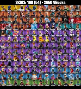 (PC/PSN) 2650 VB) 169 SKINS π₯ TRAVIS SCOTT π₯ ASTRO JACK π₯ GOLD MIDAS π₯ SHADY DOGGO π₯ END ZONE π₯ TART TYCOON π₯ MENACE π₯ RENZO THE DESTROYE | PARENTAL CONTROLS β Fortnite account listing