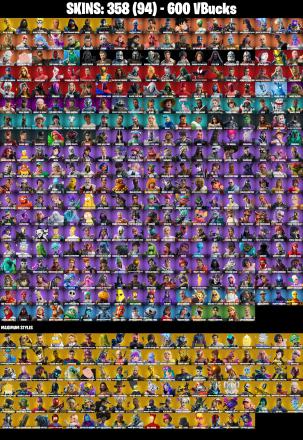 (PC) 358 SKINS π₯ Gold Midas π₯ Renee π₯ Naruto Uzumaki π₯ Black Adam π₯ FNCS Champion Seeker π₯ Andre π₯ Snake Eyes π₯ Predator π₯ 600 VB | PARENTAL CONTROLS β image 2