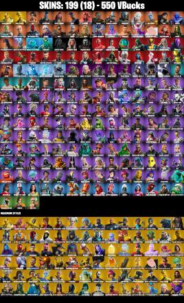 (PC/PSN/XBOX) 199 SKINS π« Gold Brutus β‘οΈ Gold Midas π Raz β‘οΈ Omegarok π Kado Thorne β‘οΈ Fade π Valeria β‘οΈ Malik π Eternal Knight | 550 V-Buck | PARENTAL CONTROLS β image 2