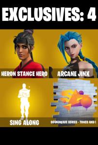 (PC/PSN/XBOX) 1800 VB) 166 SKINS 🔥 Heron Stance Hero 🔥 Arcane Jinx 🔥 Peter Griffin 🔥 Valeria 🔥 Joltara 🔥 Zeus 🔥 Joey 🔥 The Foundation 🔥 Snap 🔥 Kymera PARENTAL CONTROLS — Fortnite account listing