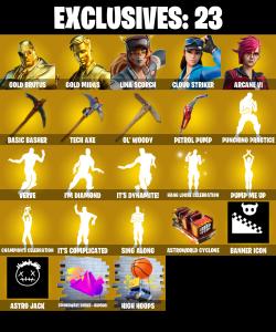 (PC/XBOX) 213 SKINS 🔥 Gold Brutus 🔥 Gold Midas 🔥 Lina Scorch 🔥 Cloud Striker 🔥 Arcane Vi 🔥 Optimus Prime 🔥 Spire Assassin 🔥 1100 V-Buc🔥 PARENTAL CONTROLS — Fortnite account listing