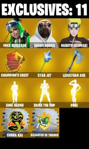 (PC/XBOX) 169 SKINS 🔥 Master Chief 🔥 FNCS Renegade 🔥 Shady Doggo 🔥 Naruto Uzumaki 🔥 Mecha Cuddle Master 🔥 Kymera 🔥 Era 🔥 Predator 🔥 0 V-Bucks PARENTAL CONTROLS — Fortnite account listing