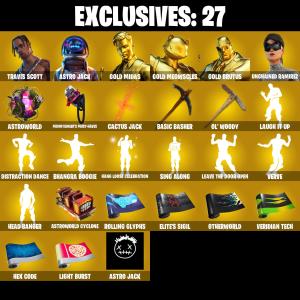 💥 EXCLUSIVE OFFER 💥(PC/PSN/XBOX) 148 SKINS 💫 Travis Scott ⚡️ Astro Jack 💍 Gold Midas ⚡️ Gold Meowscles 💍 Gold Brutus ⚡️ Unchained Ramirez 💍 Valeria ⚡️ Snap 💍 Menace | 750 V-Buck | PARENTAL CONTROLS — Fortnite account listing