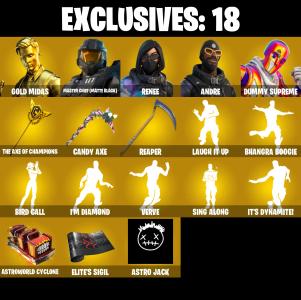 (PC) 346 SKINS π« Renegade Raider β‘οΈ Aerial Assault Trooper π Gold Midas β‘οΈ Master Chief (Matte Black) π Renee β‘οΈ Andre | 0 V-Buck | PARENTAL CONTROLS β Fortnite account listing