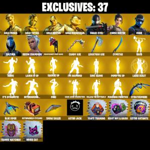 (PC/PSN/XBOX) 264 SKINS 💫 Gold Midas ⚡️ Gold TNTina 💍 Gold Brutus ⚡️ Gold Meowscles 💍 Snake Eyes ⚡️ Curse Buster 💍 Fixer ⚡️ Sultura | 250 V-Buck | PARENTAL CONTROLS — Fortnite account listing